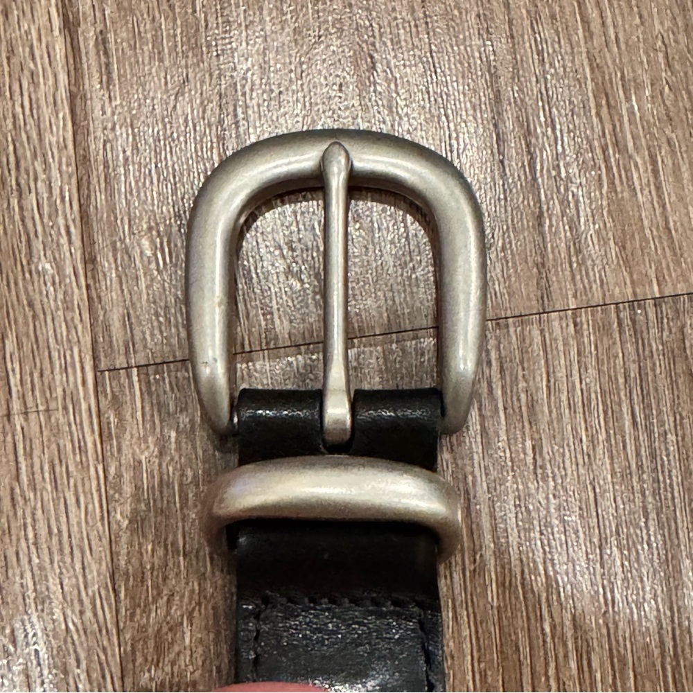 Coach Black Braided Belt with silver hardware - Picture 5 of 6